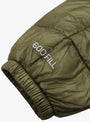 The Midweight Hooded Puffer from Stüssy in Olive at Couverture & The Garbstore sleeve 