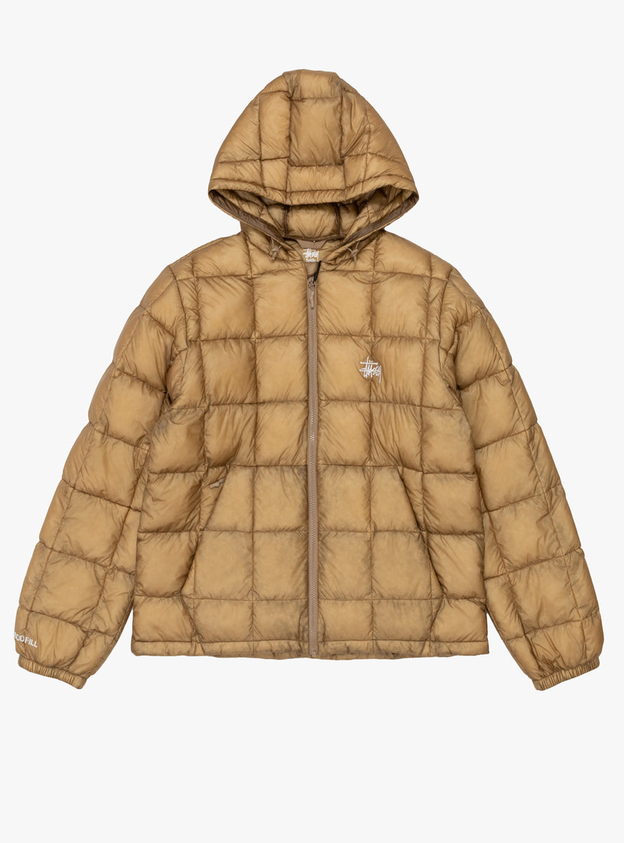 Midweight Hooded Puffer Khaki by Stüssy | Couverture & The Garbstore