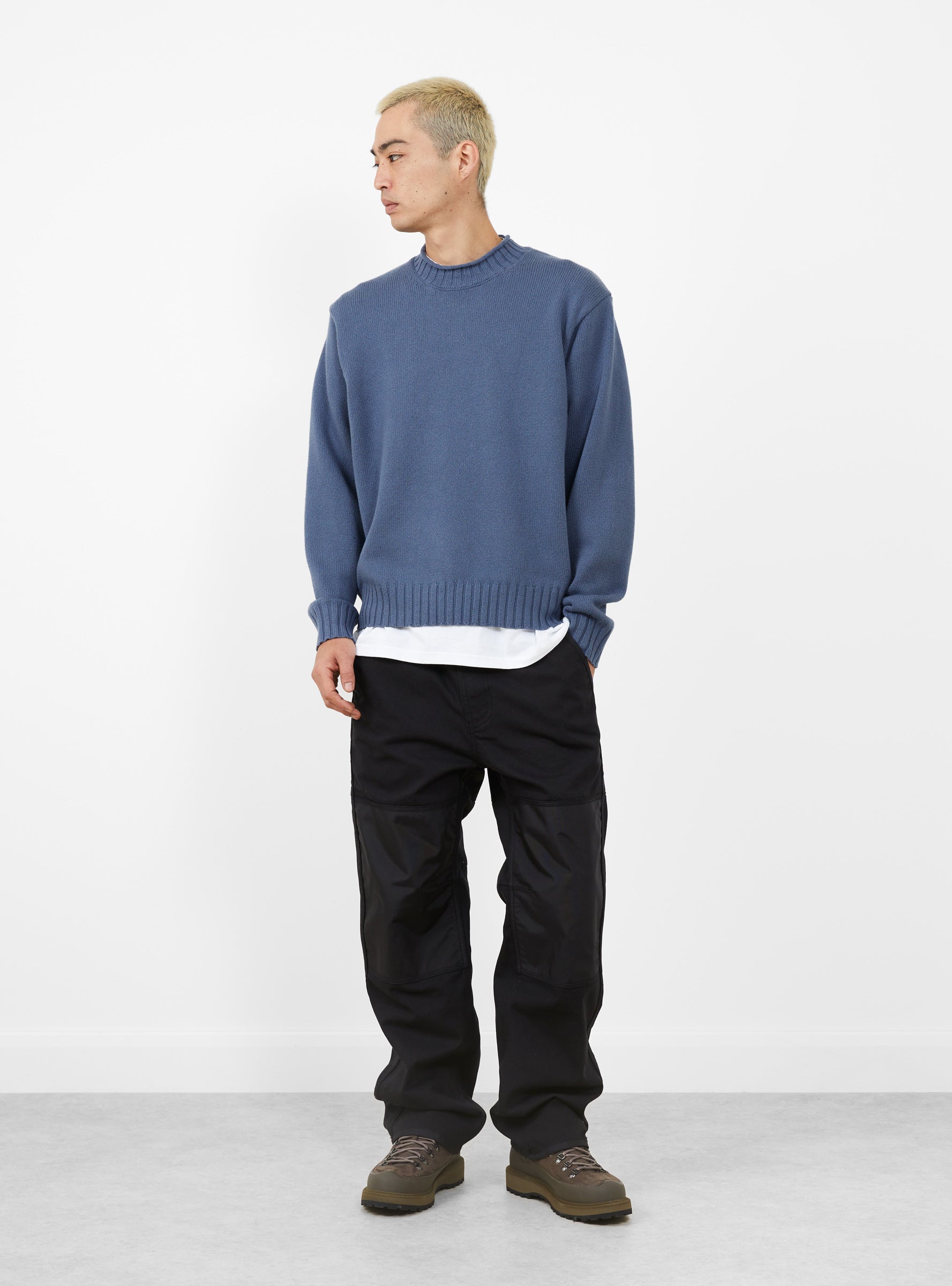 Tonal Mock Neck Sweater Washed Blue by Stüssy | Couverture & The