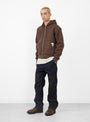 Bonded Sherpa Lined Hood from Stüssy arrives in Brown at Couverture & The Garbstore Model Side
