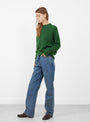 Nimbus Cropped Crew Neck Jumper Cedar by Himalayan Cashmere at Couverture & The Garbstore Model Side
