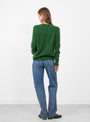 Nimbus Cropped Crew Neck Jumper Cedar by Himalayan Cashmere at Couverture & The Garbstore Model Back