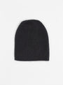 Nimbus Ribbed Hat Black Himalayan Cashmere at Couverture & The Garbstore
front 