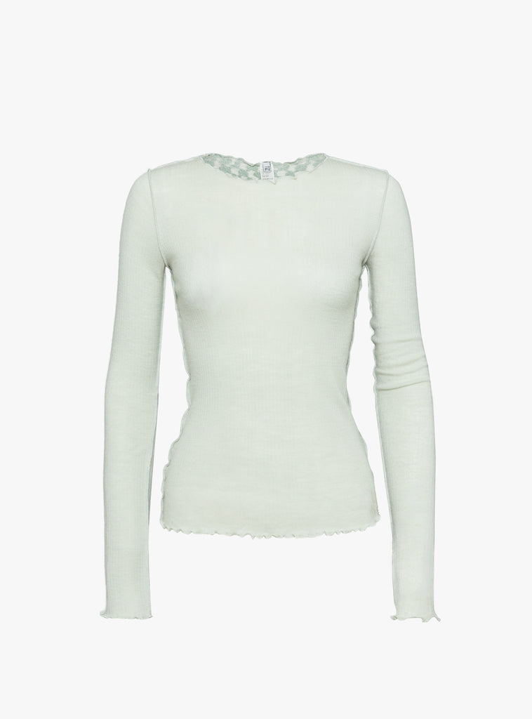 Kenru Long Sleeve Tee Brun Green from Baserange at Couverture & The Garbstore
front