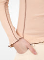 Omato Long Sleeve Tee Tin Beige from Baserange at Couverture & The Garbstore
model detail 