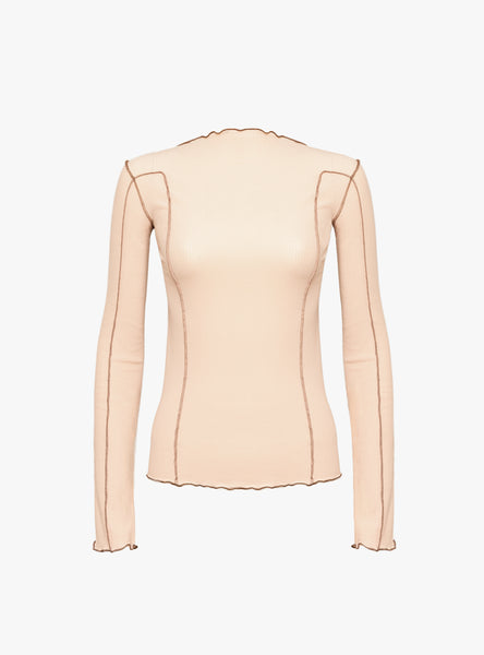 Omato Long Sleeve Tee Tin Beige by Baserange | Couverture & The