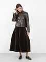 Brina Skirt Plush Brown from Séfr at Couverture & The Garbstore
model front 