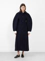 Saoirse Melton Wool Coat Navy from Sefr at Couveture & The Garbstore
model front 