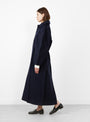 Saoirse Melton Wool Coat Navy from Sefr at Couveture & The Garbstore
model side 