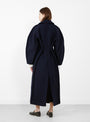 Saoirse Melton Wool Coat Navy from Sefr at Couveture & The Garbstore
model back