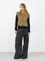Clifford Vest Olive by Rachel Comey at Couverture & The Garbstore Model Front