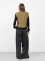 Clifford Vest Olive by Rachel Comey at Couverture & The Garbstore Model Back