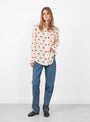 Lilo Silk Top Blush by Rachel Comey at Couverture & The Garbstore Model Front