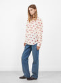 Lilo Silk Top Blush by Rachel Comey at Couverture & The Garbstore Model Side