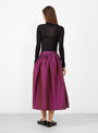 Silk Dupion Panel Skirt Plum from Cawley at Couverture & The Garbstore
model back