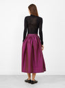 Silk Dupion Panel Skirt Plum from Cawley at Couverture & The Garbstore
model back