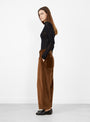 Cotton 8 Wale Cord Robyn Trouser Tan from Cawley at Couverture & The Garbstore
side 