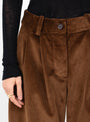 Cotton 8 Wale Cord Robyn Trouser Tan from Cawley at Couverture & The Garbstore
detail