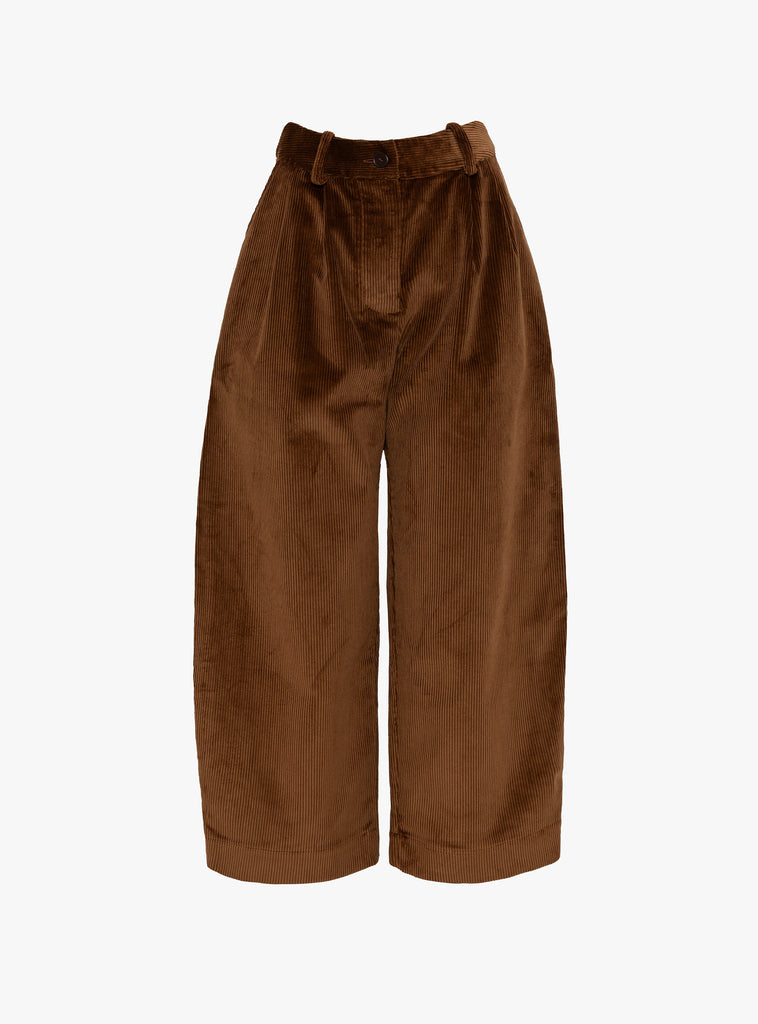 Cotton 8 Wale Cord Robyn Trouser Tan from Cawley at Couverture & The Garbstore
front