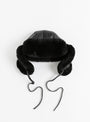 Leather Back Straight Trapper Hair Sheepskin Cap Black from Cawley
full 