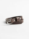 Leather Thin Belt Chocolate from Cawley at Couverture & The Garbstore
front