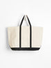 The Base Field Tote (XL) from This is (an) in White and Black at Couverture & The Garbstore 
front 