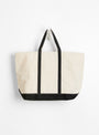 The Base Field Tote (XL) from This is (an) in White and Black at Couverture & The Garbstore 
back