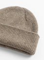 The Signature Yak Beanie in Taupe from 7115 by Szeki at Couverture & The Garbstore
side