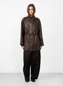 Nappa Trench Jacket Brown at Couverture & The Garbstore
model front