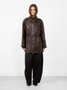 Nappa Trench Jacket Brown at Couverture & The Garbstore
model front