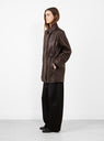 Nappa Trench Jacket Brown at Couverture & The Garbstore
model side 