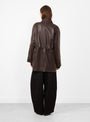 Nappa Trench Jacket Brown at Couverture & The Garbstore
model back