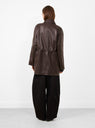Nappa Trench Jacket Brown at Couverture & The Garbstore
model back