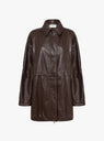 Nappa Trench Jacket Brown at Couverture & The Garbstore
front 