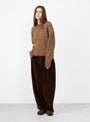 Chunky Sweater Brown Melange from Cordera at Couverture & The Garbstore
model front 
