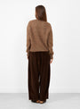 Chunky Sweater Brown Melange from Cordera at Couverture & The Garbstore
model back