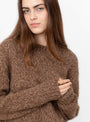 Chunky Sweater Brown Melange from Cordera at Couverture & The Garbstore
model detail