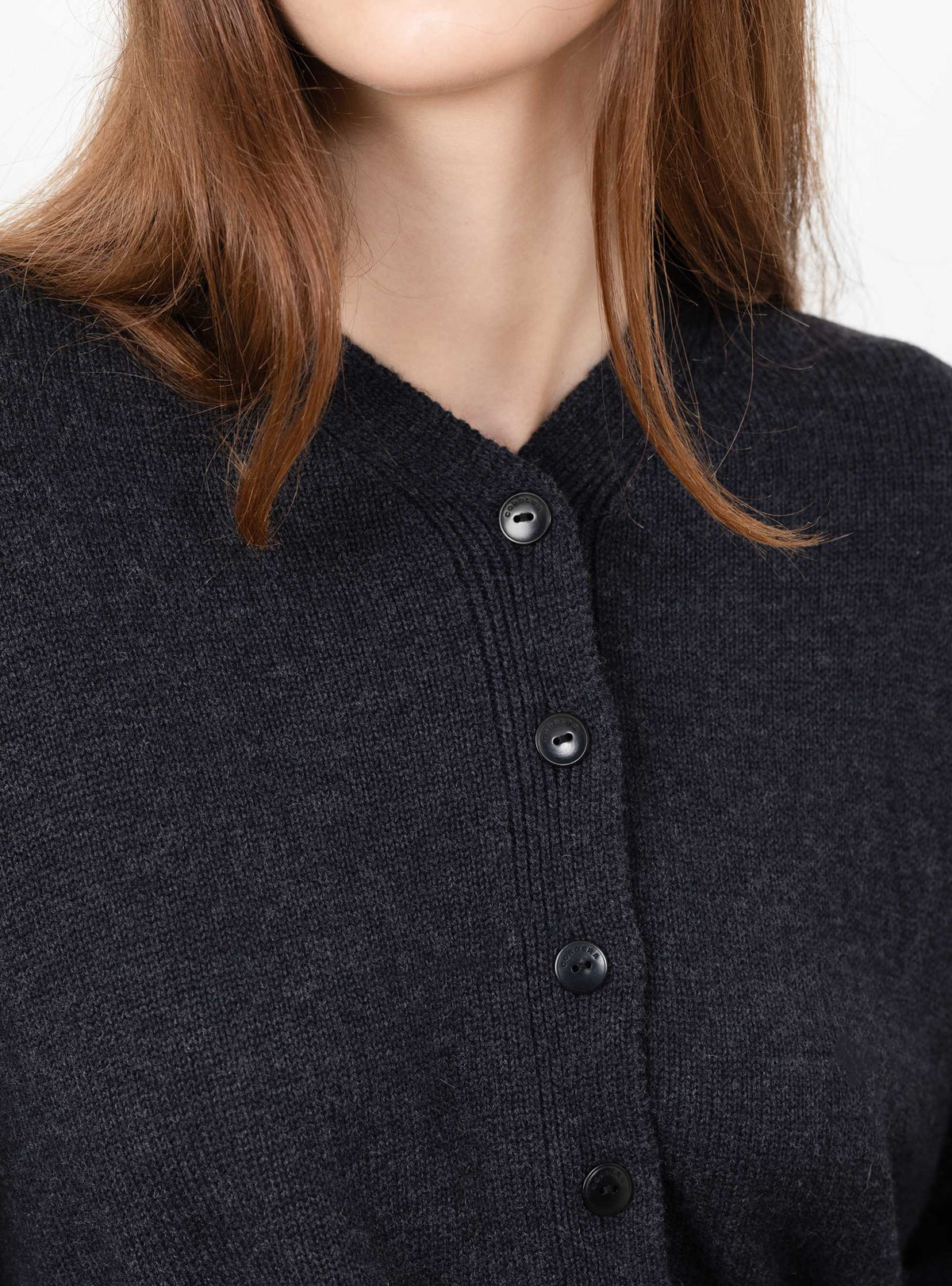 Merino Wool Cardigan Anthracite by Cordera | Couverture & The 