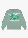 The Catch & Release LS T-Shirt from b.Eautiful in Atlantic Green at Couverture & The Garbstore
front