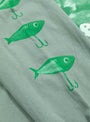 The Catch & Release LS T-Shirt from b.Eautiful in Atlantic Green at Couverture & The Garbstore
detail
