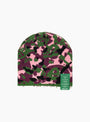 The b.E Camo Beanie in Purple & Green from b.Eautiful at Couverture & The Garbstore
front
