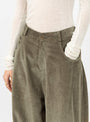 Corduroy Baggy Pants Sage from Cordera at Couverture & The Garbstore 
model detail 