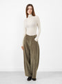 Corduroy Baggy Pants Sage from Cordera at Couverture & The Garbstore 
model front 