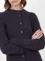 Fugu Knit Cardigan Aubergine from Soeur at Couverture & The Garbstore model detail