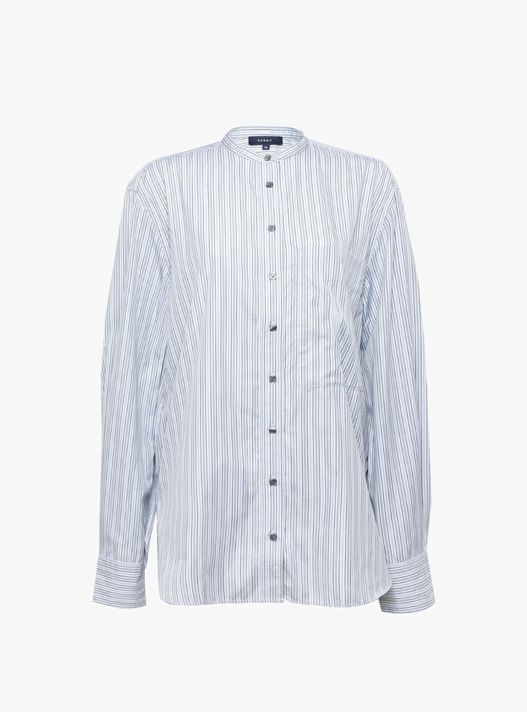 Formentera Shirt Sky Blue and Black from Soeur at Couverture & the Garbstore
front 
