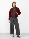 Wool Pile Boa Blouson Dark Red from TOGA PULLA at Couverture & The Garbstore
model front 