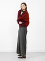 Wool Pile Boa Blouson Dark Red from TOGA PULLA at Couverture & The Garbstore
model side