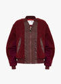 Wool Pile Boa Blouson Dark Red from TOGA PULLA at Couverture & The Garbstore
front 