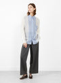 Cupra Srtipe Shirt Light Blue from TOGA PULLA at Couverture & The Garbstore
model front 