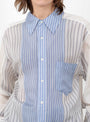 Cupra Srtipe Shirt Light Blue from TOGA PULLA at Couverture & The Garbstore
model detail